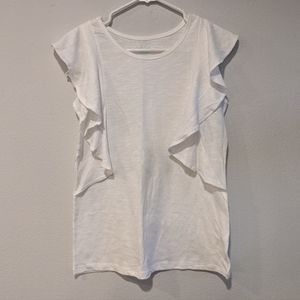 *10/$10* Girl's Cat & Jack White Flutter Sleeve Top - Size 14/16